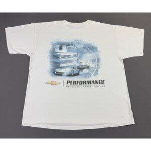 Rare Vintage Y2K Chevrolet Camaro Performance Racing Art White Shirt XL Logo